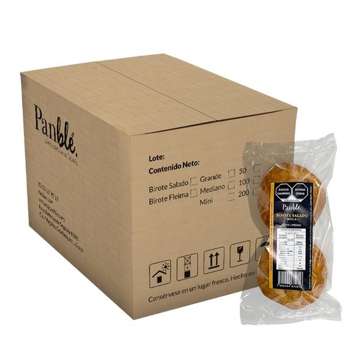 [PTCG0105] Caja Bola Salado Mediano con  50 paquetes de  2 pz. c/u 240g.